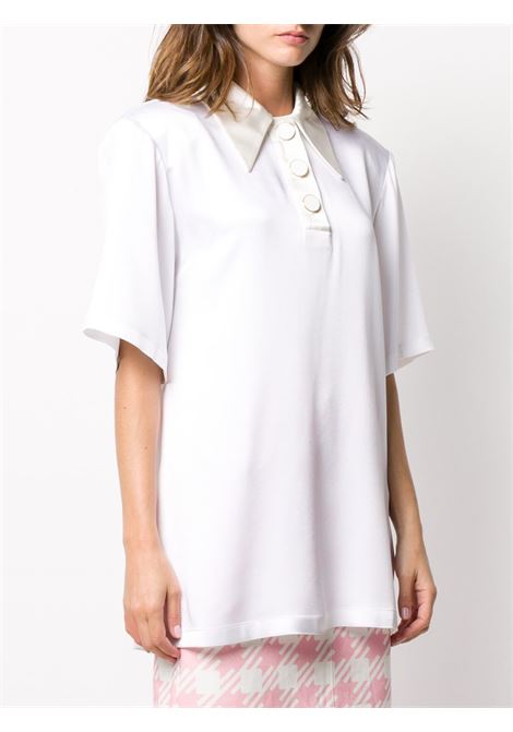 White short sleeve pointed collar top Rowen rose - women ROWEN ROSE | RR083WHTBL
